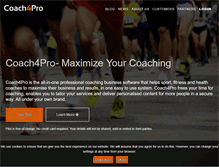 Tablet Screenshot of coach4pro.com